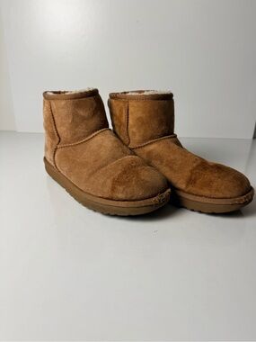 UGG Chestnut Suede Short Shearling Boots